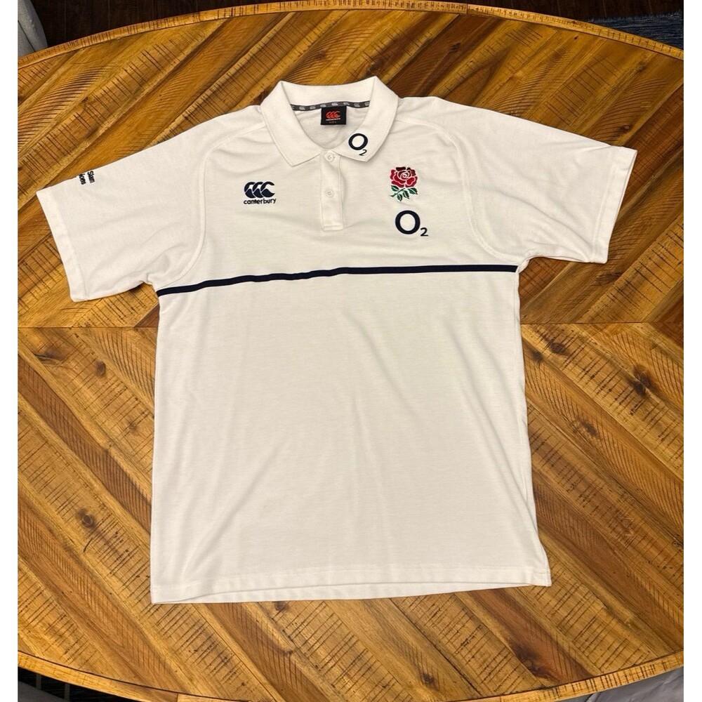 Canterbury England Rugby 2016 Grand Slam Polo Men’s L O2 Rose Champions Shirt